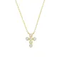 Collana Croce dorata con zirconi bianchi Donna Amen Collana Croce dorata con zirconi bianchi Donna Amen