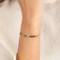 Bracciale dorato Gioia maglia snake cristalli verdi Donna Morellato