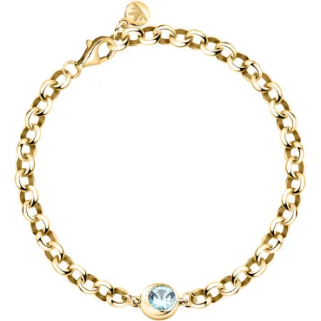 Bracciale dorato Tesori Eterni con Topazio Azzurro Donna Morellato
