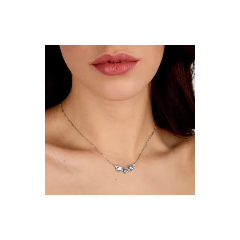 Collana Tesori con tre zirconi azzurri Donna Morellato