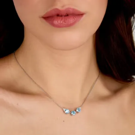 Collana Tesori con tre zirconi azzurri Donna Morellato