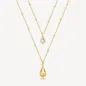 Collana dorata doppio filo Perfect con pendente Donna Brosway