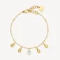 Bracciale dorato con pendenti a Goccia e cristallo Donna Brosway