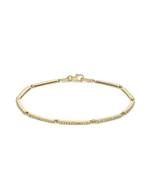 Bracciale fila di diamanti oro giallo Donna Miluna