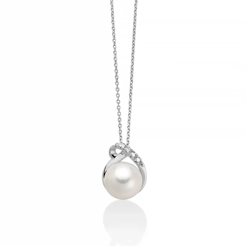 Collana perle Oriente elemento oro diamanti Donna Miluna Collana perle Oriente elemento oro diamanti Donna Miluna