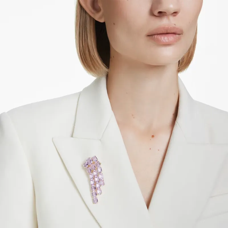 Spilla Millenia Taglio ottagonale Placcato color oro Donna Swarovski Spilla Millenia Taglio ottagonale Placcato color oro Donna Swarovski