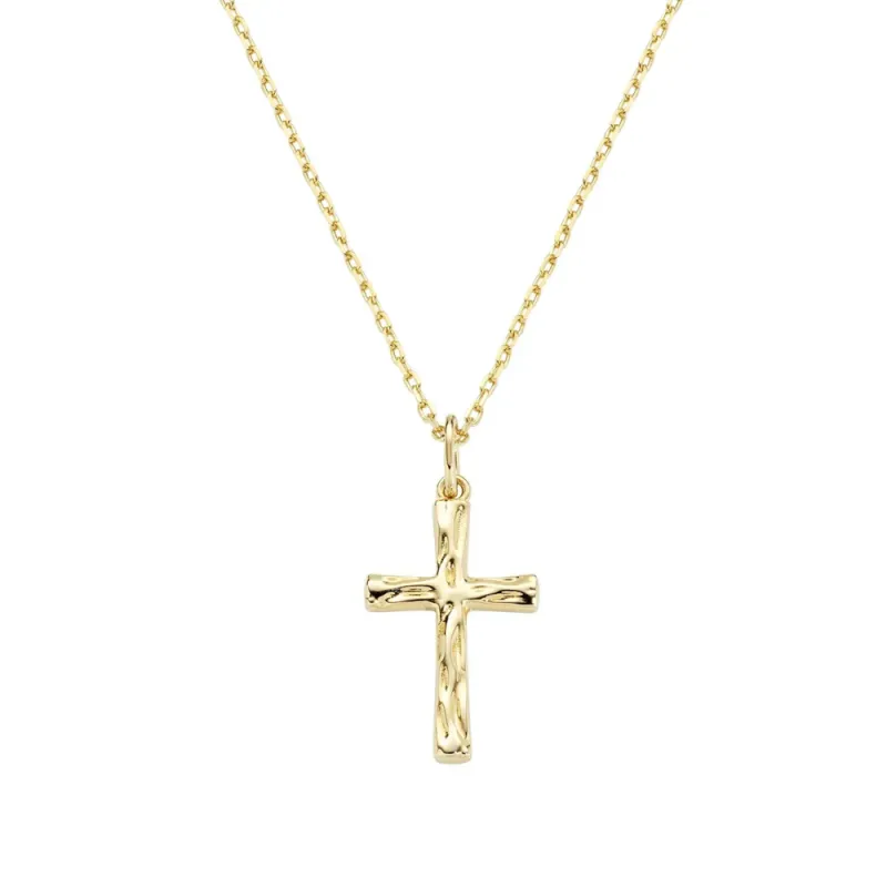 Collana dorata con Croce pendente Uomo Amen Collana dorata con Croce pendente Uomo Amen