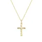 Collana dorata con Croce pendente Uomo Amen Collana dorata con Croce pendente Uomo Amen
