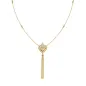 Collana dorata Sacro Cuore e Nappa con zirconi Donna Amen