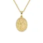 Collana dorata medaglia con Madonna e Bambino Donna Amen