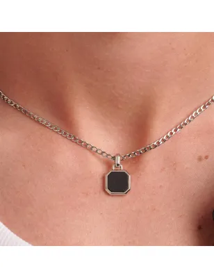 Collana Catena Grumetta Onice Nero Ink UOMO Brosway BIK126 Brosway