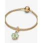 Charm Pendente dorato Fiore di Ciliegio Blu Donna Pandora Charm Pendente dorato Fiore di Ciliegio Blu Donna Pandora