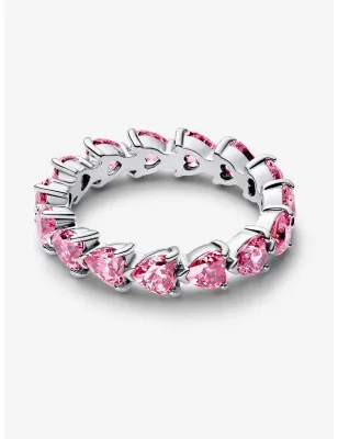 Anello Fascia di Cuori rosa Donna Pandora