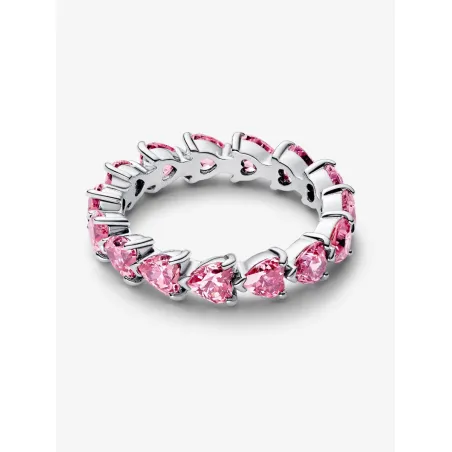 Anello Fascia di Cuori rosa Donna Pandora