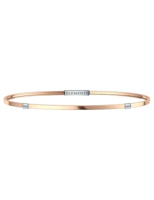 Bracciale rigido Argento Rosato mis.L Donnaoro
