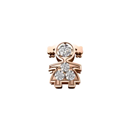 Elemento Bimba in Oro Rosa e Diamanti Donnaoro
