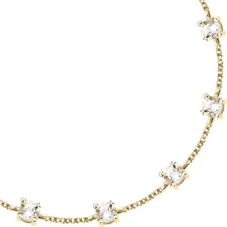 Bracciale dorato Tesori con zirconi bianchi Donna Morellato