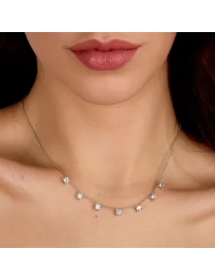 Collana Tesori con zirconi bianchi centrali Donna Morellato