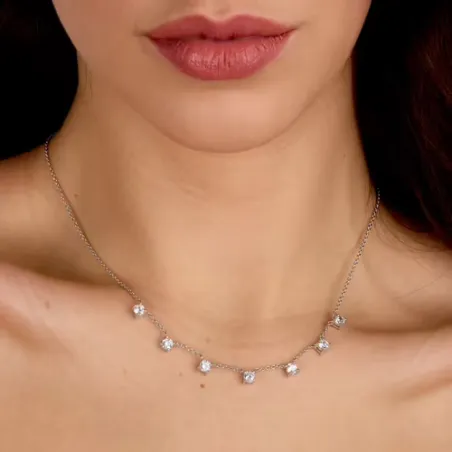 Collana Tesori con zirconi bianchi centrali Donna Morellato
