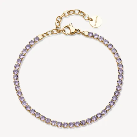 Bracciale Tennis Pvd Oro Zirconi amethyst Desideri DONNA Brosway