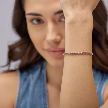 Bracciale Tennis Pvd Oro Zirconi amethyst Desideri DONNA Brosway
