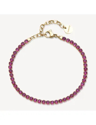 Bracciale Tennis Pvd Oro Zirconi ruby Desideri DONNA Brosway