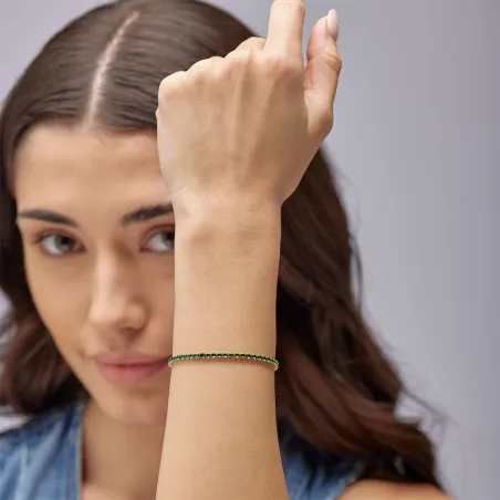 Bracciale Tennis Pvd Oro Zirconi Emerald Desiderri DONNA Brosway