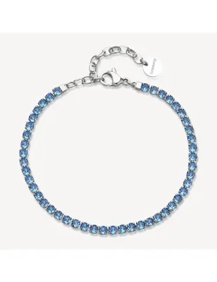 Bracciale Tennis Acciaio Zirconi light sapphire Desideri DONNA Brosway