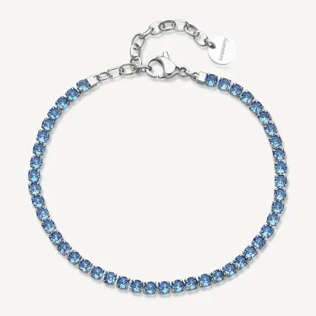 Bracciale Tennis Acciaio Zirconi light sapphire Desideri DONNA Brosway