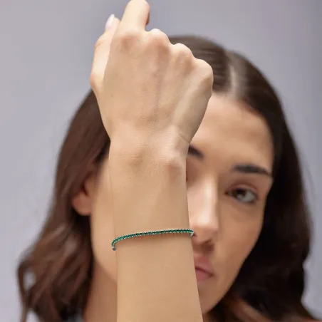 Bracciali Tennis Acciaio Zirconi emerald Desideri DONNA Brosway