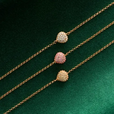 Bracciale Semino d'Amore Sparkling pavé Red Dreams Rossoprezioso