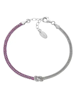 Bracciale Nodo d'Amore zirconi rossi Donna Amen BRNOAMBRZ16 Amen