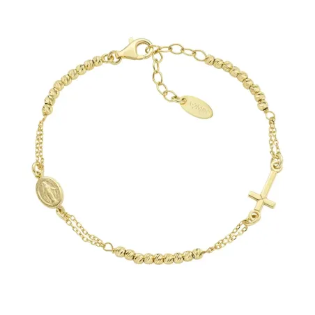 Bracciale dorato stile Rosario sfere diamantate Donna Amen BRCRMIGGD3 Amen