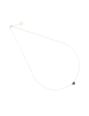 Girocollo 18Kt Cuore polvere blu Maman et Sophie