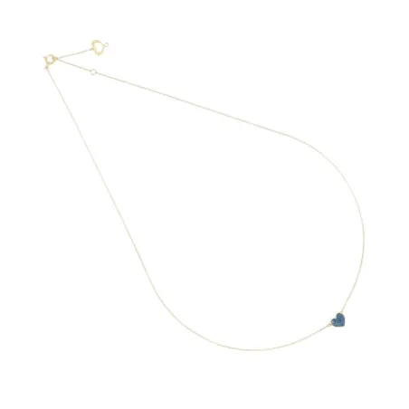 Girocollo 18Kt Cuore polvere blu Maman et Sophie