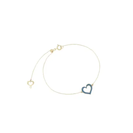 Bracciale 18Kt Cuore traforato Polvere blu Donna Maman et Sophie