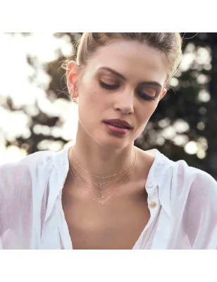 Girocollo 18Kt Tre Diamanti nudi blu Donna Maman et Sophie