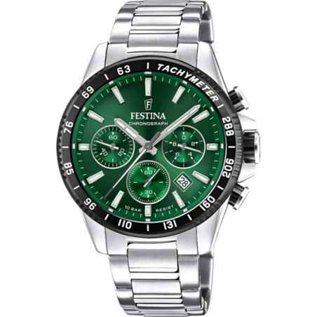 Orologio Quadrante verde analogico Uomo Festina Timeless Chronograph