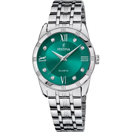 Orologio Quadrante verde con cristalli Donna Festina Mademoiselle
