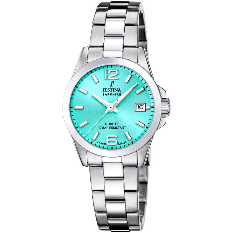 Orologio Swiss Made Quadrante azzurro Donna Festina Orologio Swiss Made Quadrante azzurro Donna Festina