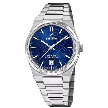 Orologio Swiss Made Rivé blu Uomo Festina