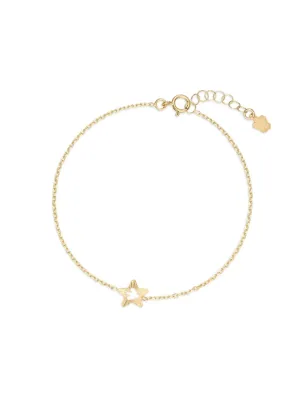 Bracciale con Stella e Angelo traforato in Oro Roberto Giannotti