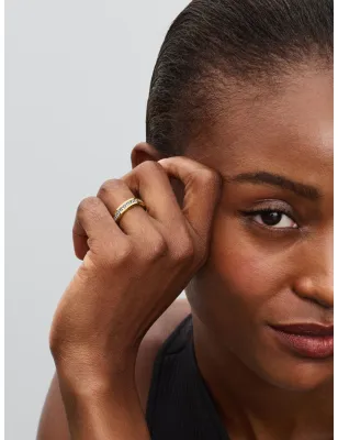 Anello dorato Eternity Donna Pandora 163797C01-50 Pandora