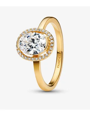 Anello dorato Punto Luce ovale Donna Pandora