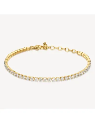 Bracciale tennis dorato Desideri Fortuna Donna Brosway