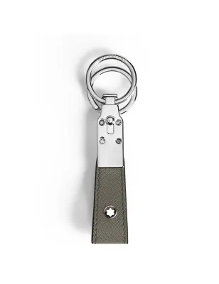 Portachiavi in pelle grigia Uomo Montblanc Sartorial