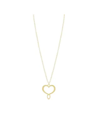 Collana con pendente Cuore Maman satinato grande Maman et Sophie