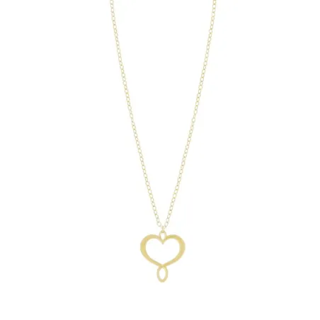 Collana con pendente Cuore Maman satinato grande Maman et Sophie