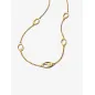 Collana dorata Ovali Linea Sinuosa e Perla Donna Pandora Collana dorata Ovali Linea Sinuosa e Perla Donna Pandora
