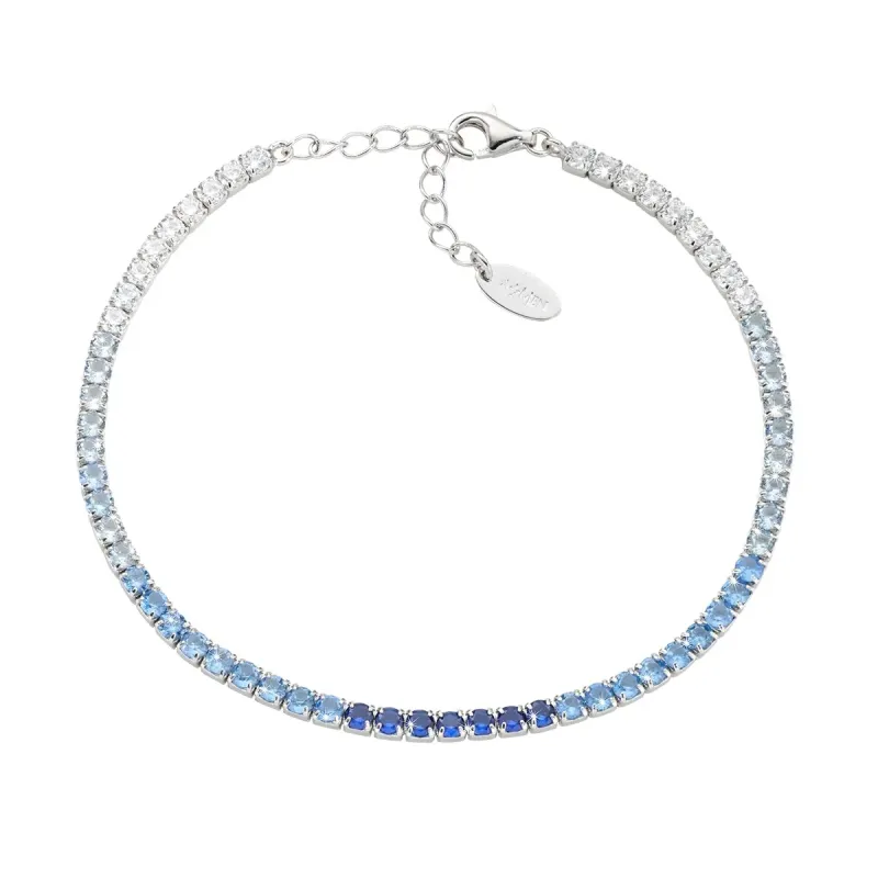 Bracciale Tennis Degradé Blu Donna Amen